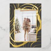 そして素晴らし洗練された写真のクリスマス 箔シーズンカード (正面)