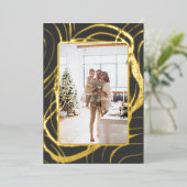 そして素晴らし洗練された写真のクリスマス 箔シーズンカード (立ち正面)