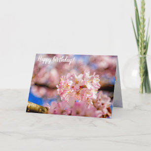そして素晴らし驚くべきピンクの桜の花の春 カード
