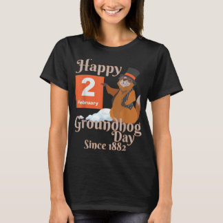 そして素晴らしHappy Groundhog Day Shirt Tシャツ