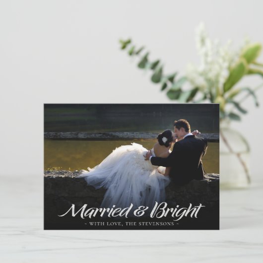 そして結婚した明るいクリスマス |フェスティバルの赤い写真 シーズンカード (スタンド正面)