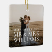 そして結婚した明るい新婚の結婚写真は セラミックオーナメント (右)