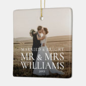 そして結婚した明るい新婚の結婚写真は セラミックオーナメント (左)