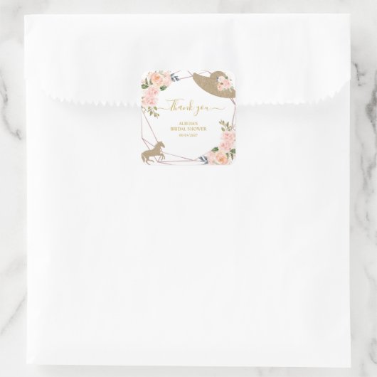 そして結婚式場へ！ ブライダルシャワー スクエアシール (バッグ)