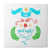 そして良い夜のクリスマスタイポグラフィに タイル (正面)