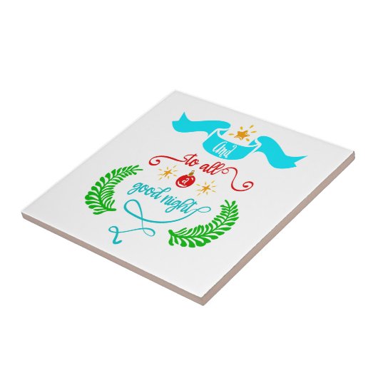 そして良い夜のクリスマスタイポグラフィに タイル (側面)