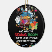 そして裁縫の部屋に私は気を失うために行く セラミックオーナメント (左)