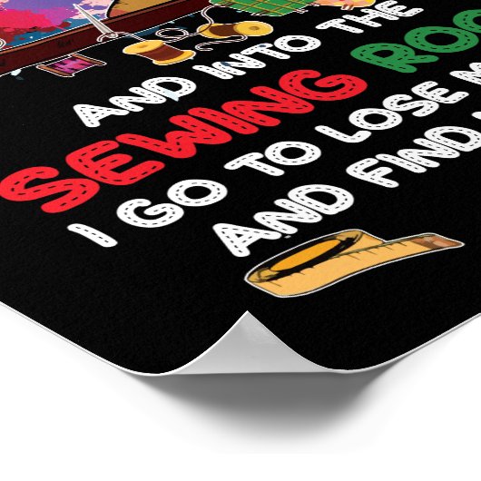 そして裁縫の部屋に私は気を失うために行く ポスター (角)