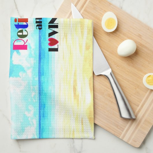 そして退職したそれを愛して! キッチンタオル (四つ折り)