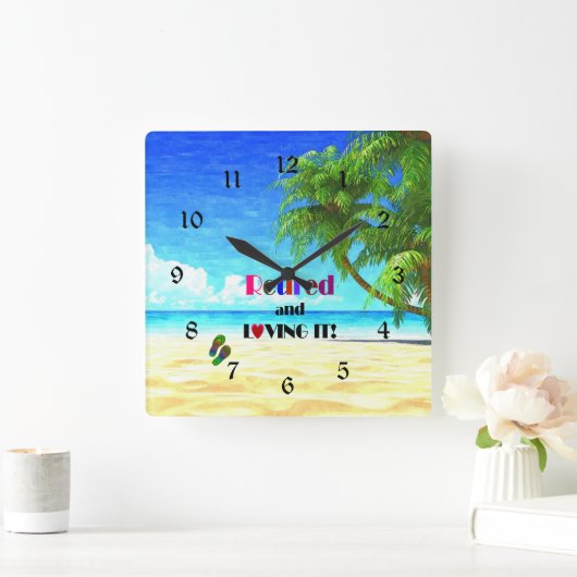そして退職したそれを愛して!大きな時計 スクエア壁時計 (ホーム)