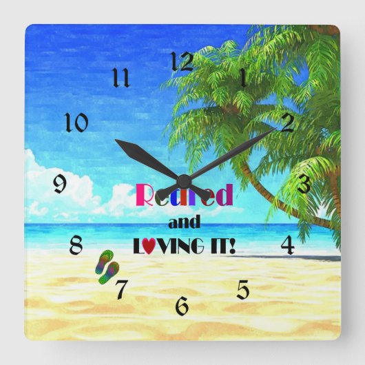そして退職したそれを愛して!大きな時計 スクエア壁時計 (正面)