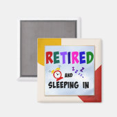 そして退職した中に眠っているカラフルデザイン マグネット (正面/裏面)