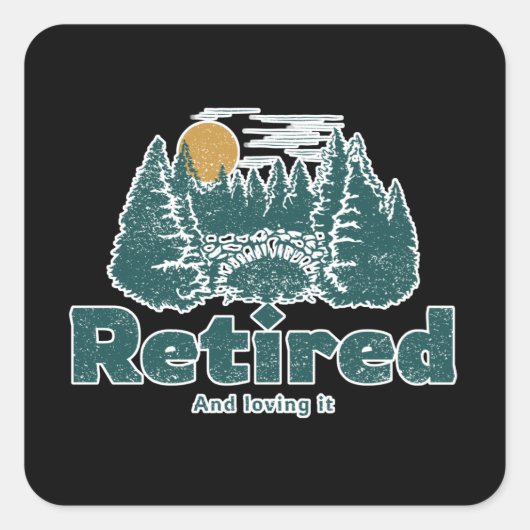 そして退職した四角いステッカーを愛して スクエアシール (正面)