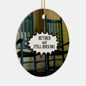 そして退職した静止ロッキングカスタムオーナメント セラミックオーナメント (右)