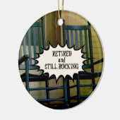 そして退職した静止ロッキングカスタムオーナメント セラミックオーナメント (左)