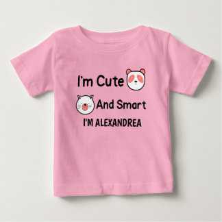 そして頭が切れるかわいいパーソナライズ ベビーTシャツ