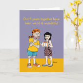 そして風変わり素晴らしい9周年記念 カード (黄色い花)