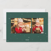 そして魔法メリーのクリスマスツリーの緑の写真 シーズンカード (裏面)