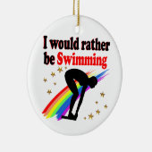 そして鮮やか私はむしろ泳いでいきたい色 セラミックオーナメント (右)