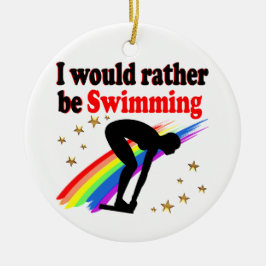 そして鮮やか私はむしろ泳いでいきたい色 セラミックオーナメント