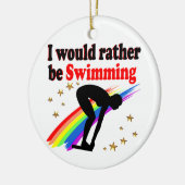 そして鮮やか私はむしろ泳いでいきたい色 セラミックオーナメント (左)