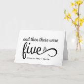 そして5人家族に！妊娠おめでとう赤ちゃん カード (黄色い花)