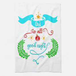 そして、すべての良い夜のクリスマス、タイポグラフィ、ZSG キッチンタオル