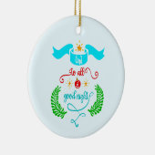 そして、すべての良い夜のクリスマス、タイポグラフィ、ZSG セラミックオーナメント (右)