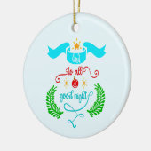 そして、すべての良い夜のクリスマス、タイポグラフィ、ZSG セラミックオーナメント (左)