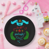 そして、すべての良い夜のクリスマス、タイポグラフィ、ZSG ペーパープレート (パーティー)