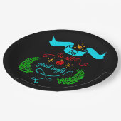 そして、すべての良い夜のクリスマス、タイポグラフィ、ZSG ペーパープレート (アングル)