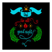 そして、すべての良い夜のクリスマス、タイポグラフィ、ZSG ポスター (正面)