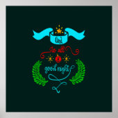 そして、すべての良い夜のクリスマス、タイポグラフィ、ZSG ポスター (正面)