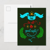 そして、すべての良い夜のクリスマス、タイポグラフィ、ZSG ポストカード (正面/裏面)