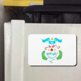 そして、すべての良い夜のクリスマス、タイポグラフィ、ZSG マグネット