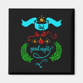 そして、すべての良い夜のクリスマス、タイポグラフィ、ZSG マグネット (正面)