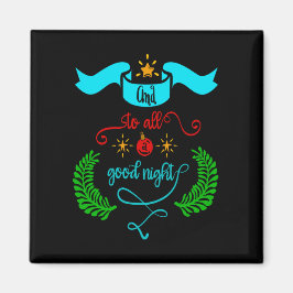 そして、すべての良い夜のクリスマス、タイポグラフィ、ZSG マグネット