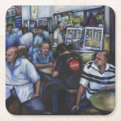 そして……シンガポール結婚したの郵便配達人 スクエアペーパーコースター (正面)