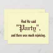 そして「パーティー」と言った。 ポストカード (正面/裏面)