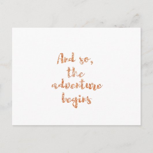 そして、冒険が始まる – 旅行のインスピレーション ポストカード (正面)