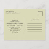 そして、冒険は写真の卒業招待を開始する インビテーションポストカード (裏面)