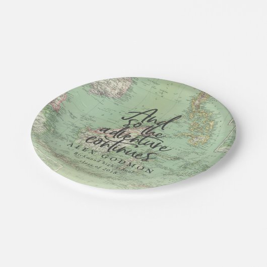 そして、冒険は卒業パーティーを続けます ペーパープレート (アングル)