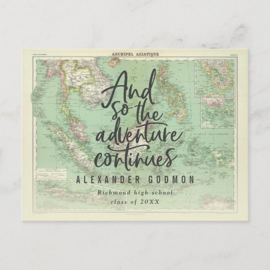 そして、冒険は招待状を続ける インビテーションポストカード (正面)