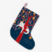 そして、梨の木にいるペルシア人・・・ スモールクリスマスストッキング (正面 (吊り時))