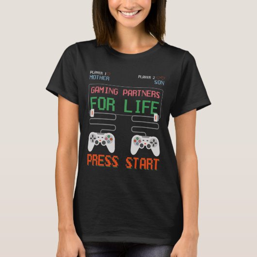 そしてSoon Gaming Partners For Life Video Game Gamer Tシャツ (正面)