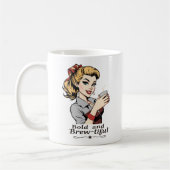 そしはっきりしたて、ビールの美味しいサッシーレトロ コーヒーマグカップ (左)