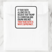 そしもして信じ、トランプはクリスチャンだ スクエアシール (バッグ)