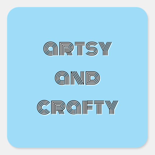 そしアートて巧妙な芸術と工芸品の正方形のステッカー スクエアシール (正面)