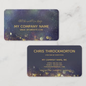 そしエレガントて芸術品を気取ったきらめく紫 名刺 (正面/裏面)