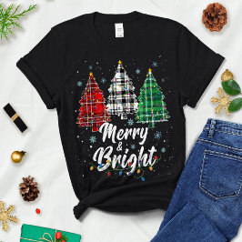 そしメリーて明るいクリスマスメリーの木と Tシャツ
